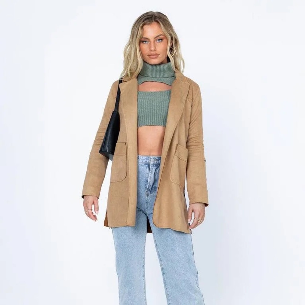 Cherie coat brown from Princess Polly BNWT XS/S